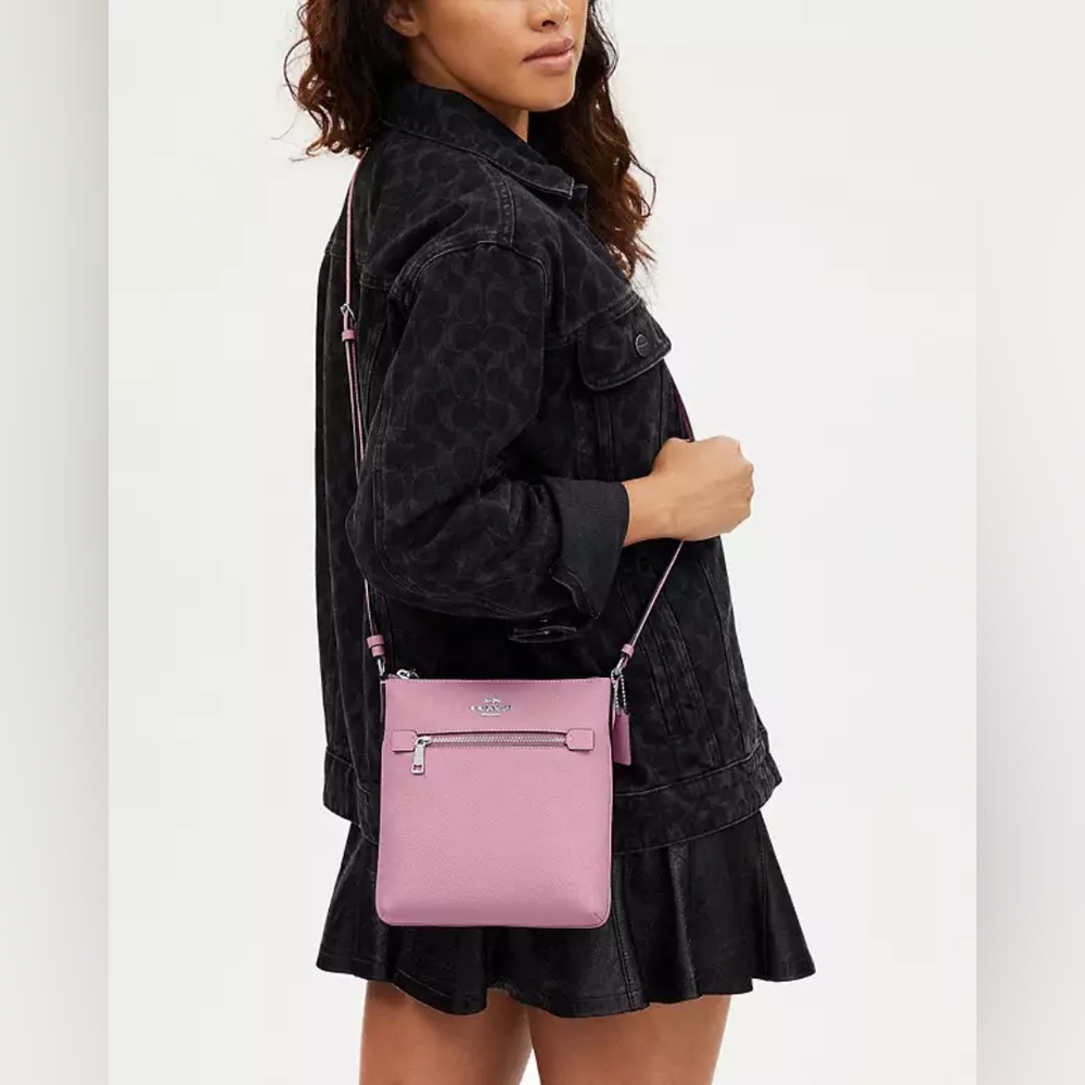 Coach Pink Crossbody Bag - Mini Rowan File Bag